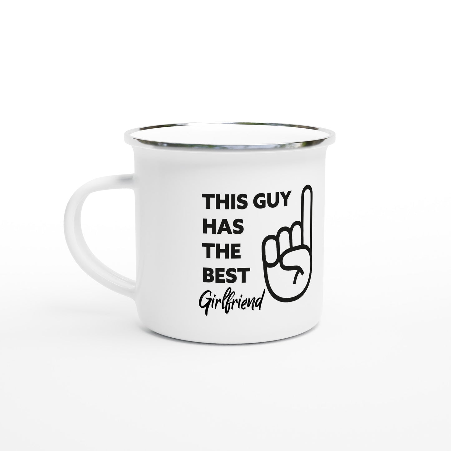 White 12oz Enamel Mug from The Wrong End of Town
