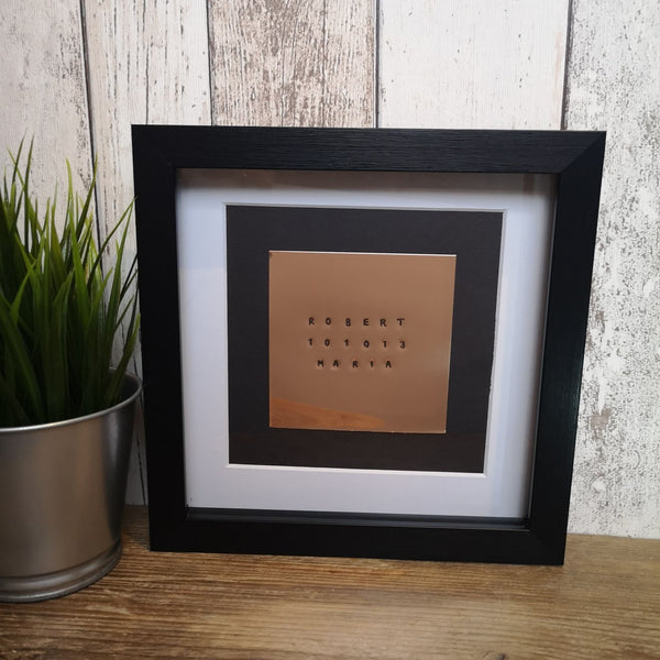 7 years married copper anniversary frame