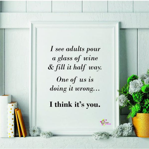 Wine Print for adults