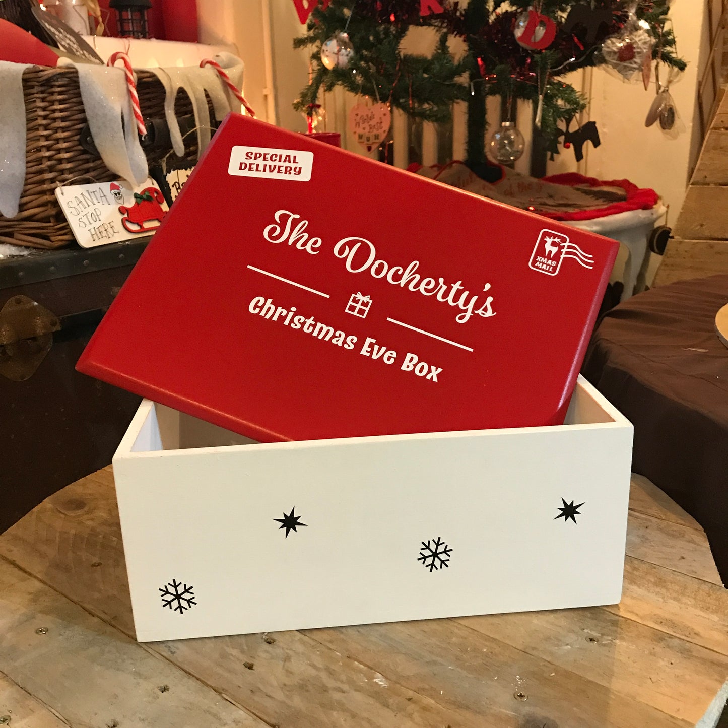 Personalised Wooden Christmas Eve Box from The Wrong End of Town