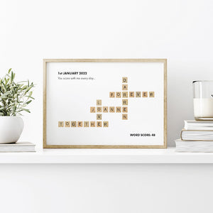personalised scrabble print