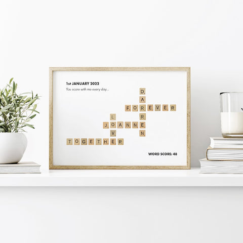 personalised scrabble print