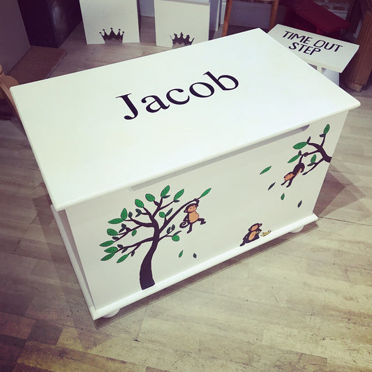 Personalised Handmade Wooden Top Toy Box from The Wrong End of Town