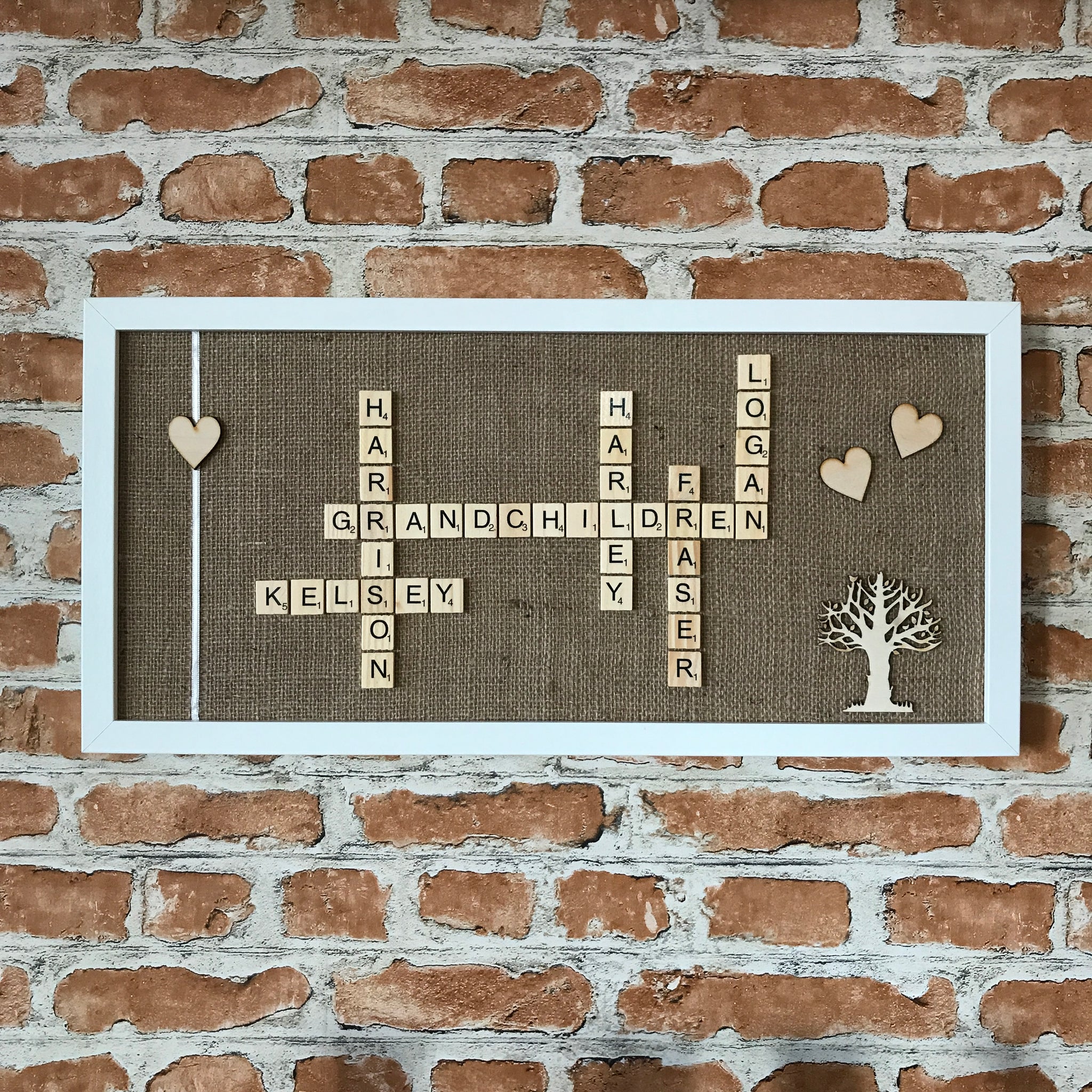 Grandchildren Scrabble Frame for Grandparents