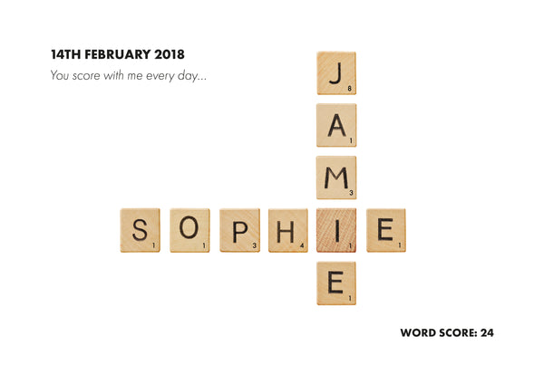 personalised print with scrabble names