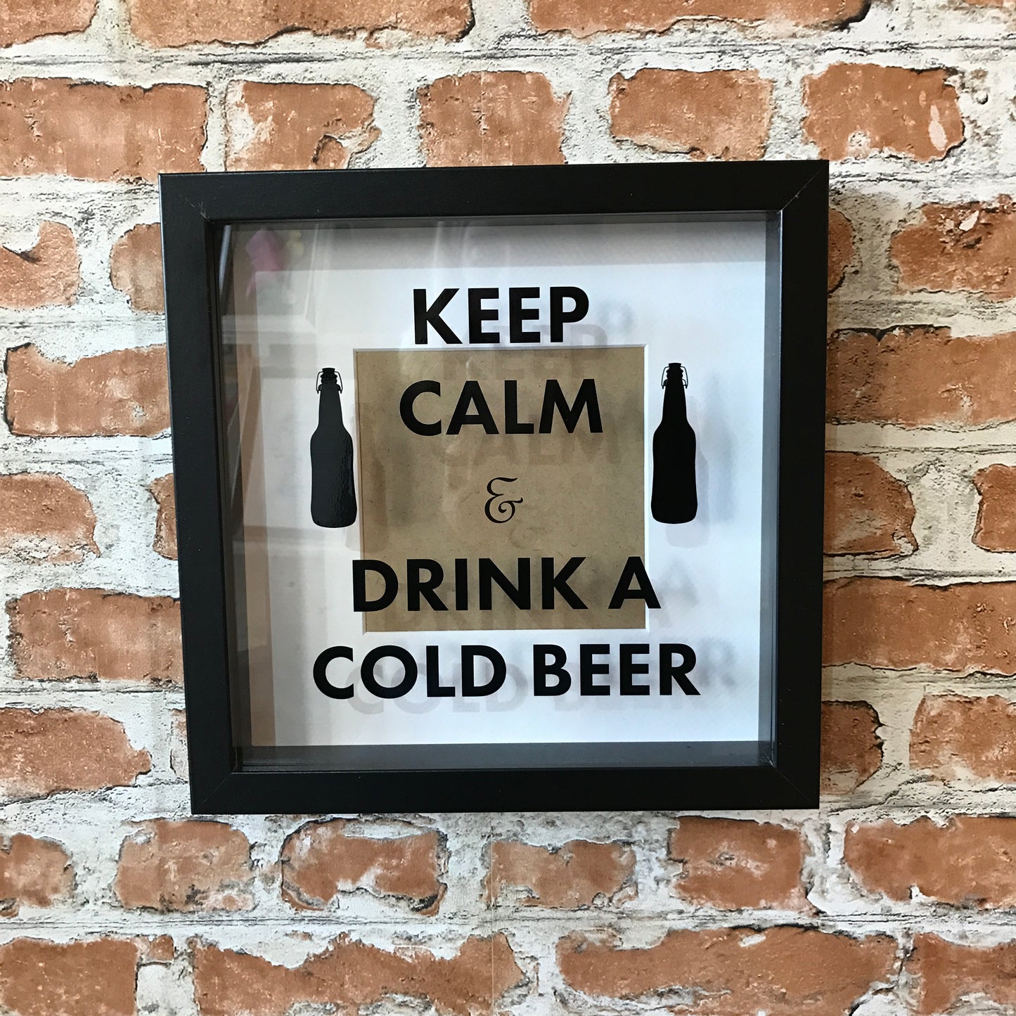 Keep Calm and Drink a Cold Beer Photo Frame from The Wrong End of Town