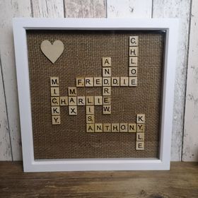 Large Family Scrabble Frame - suitable for 10-15 names from The Wrong End of Town