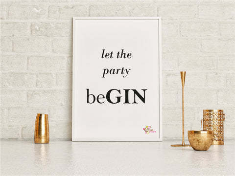 Let the part be gin print - free delivery