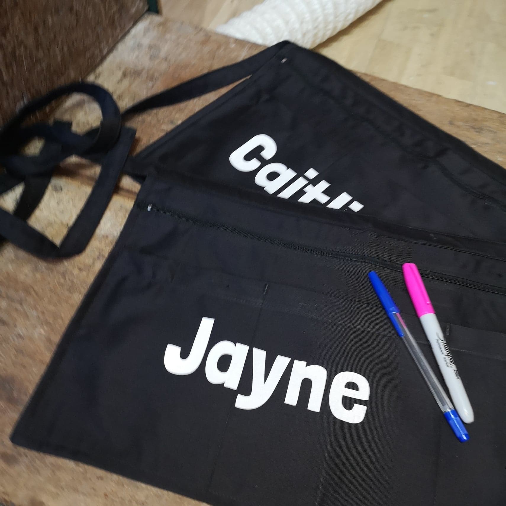 Personalised Teacher Nursery Aprons from The Wrong End of Town