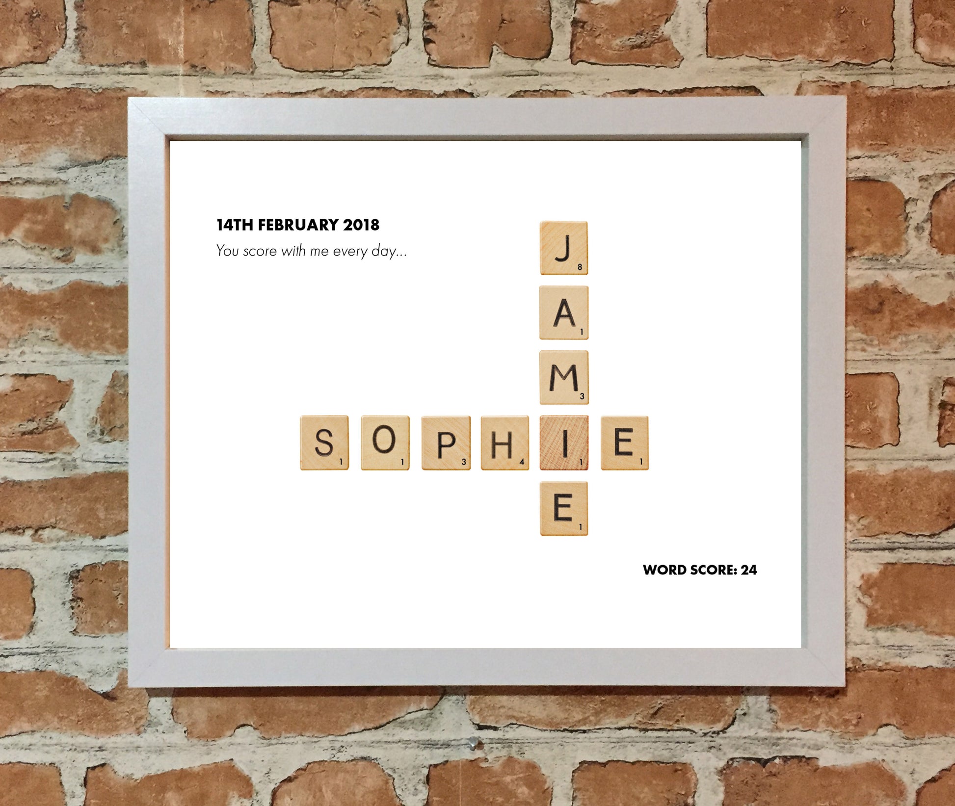 Personalised Scrabble Tile Picture - Scrabble Print from The Wrong End of Town