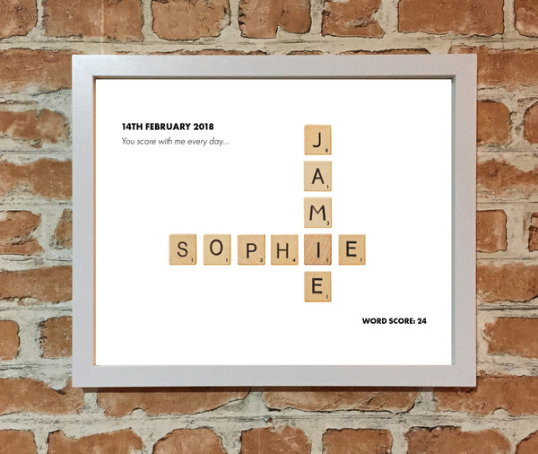 scrabble print with names